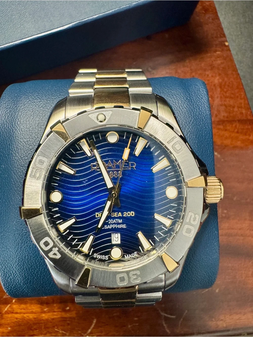 Roamer Men's Two-Tone Blue Dial Dive Watch